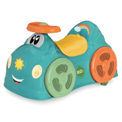 Imagen de Chicco All Around, Eco+Verde Agua, Correpasillos para Niños 1 a 3 Años (Máx. 20 kg), Fabricado en Italia, 75 % Plástico Reciclado, Ruedas Giratorias, Claxon Mecánico, Pegatinas Incluidas