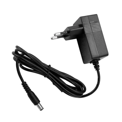 Imagen de OcioDual Adaptador de Corriente 12V 1A, Conector DC 5.5 x 2.5 mm, Negro, Alimentador Pared Enchufe EU 2 Pin, Fuente Alimentación, Cargador para Tiras Luces
