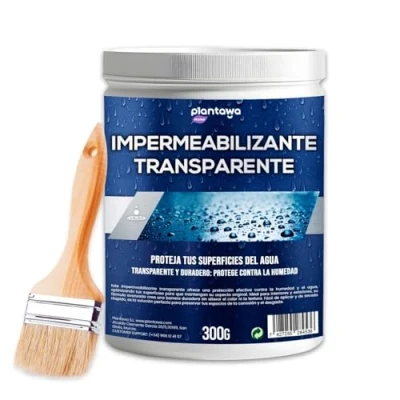 Imagen de Plantawa Impermeabilizante Transparente 300g Sellador Hidrofugante Invisible, Genera Película Protectora, Resistente al Agua y Humedad, Revestimiento Impermeable para Interiores Exteriores