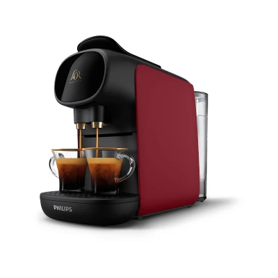 Imagen de Cafetera de cápsulas Philips LM9012/50 L&#039;OR, 1450W, 19 bar, 0.80 l, Función 2 tazas, Sistema antigoteo, Rojo