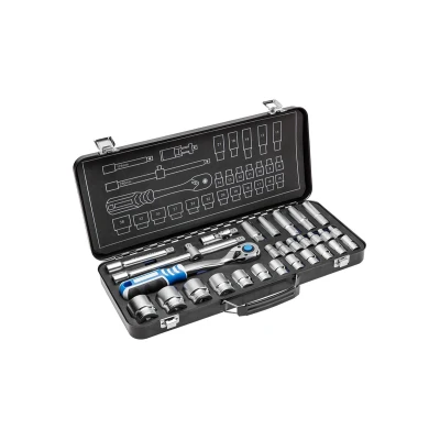Imagen de Hogert Technik HT1R480 Juego de herramientas 29 8, 9, 10, 11, 12, 13, 14, 15, 16, 17, 18, 19, 21, 22, 24, 27, 30, 32, 36 12,5 (1/2&quot;) cuadrado