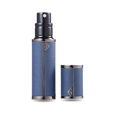 Imagen de AsaNana Pulverizador de perfume rellenable, tecnología llenado sin embudo, vaporizador vacío para viajes o bolso mano, 5 ml (dorado blanco)