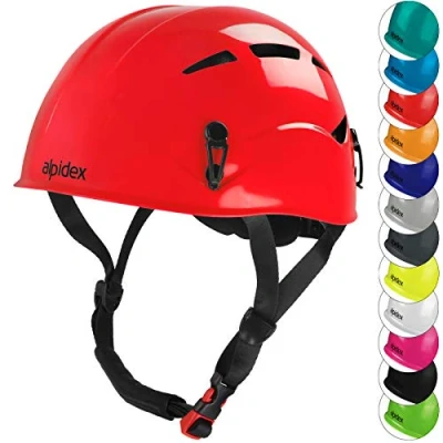 Imagen de ALPIDEX Casco de Escalada Universal para jóvenes y Adultos en 12492 ferrata Muchos Colores, Color:Ruby Red