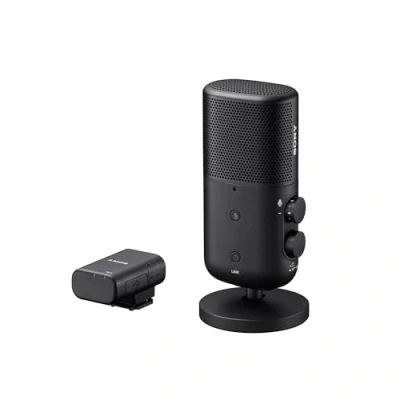 Imagen de Micrófono Sony ECM S1, Inalámbrico con Noise Cancelling (Cancelación de ruido), Para Streaming, Podcast, Entrevistas, PC, Cámara..., Filtro Anti Pop