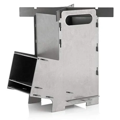 Imagen de BBQ TORO Estufa Rocket 5 con Sistema de Ranuras Acero Macizo 2 mm Grosor para Asar al Aire Libre, Terraza, Jardín, Sartenes Parrilla Camping Olla Holandesa