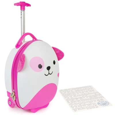 Imagen de boppi Tiny Trekker Maleta Trolley Infantil Equipaje Cabina 2 Ruedas 17 litros Perro Rosa