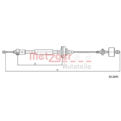 Imagen de METZGER 10.2890 Cable de Embrague COFLE DACIA: Sandero I