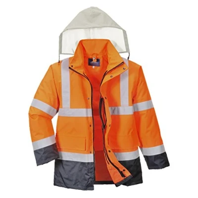 Imagen de Portwest Parka 4 En 1 De Alta Visibilidad Contrast Traffic, Tamaño: XXL, Color: Naranja/Marino, S471ONRXXL
