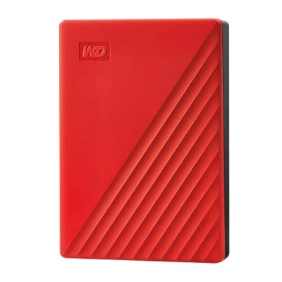 Imagen de Disco duro externo 4 TB WD My Passport, Portátil, HDD, USB 3.2, Funciona con Chromebook, Rojo