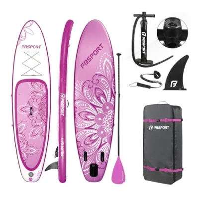 Imagen de FBSPORT Tablero Sup Inflable, Stand Up Paddle Board, Vertical Inflable para Remo de 15cm Espesor, Kit deTablero Surf con Aluminio Ajustable + Bomba