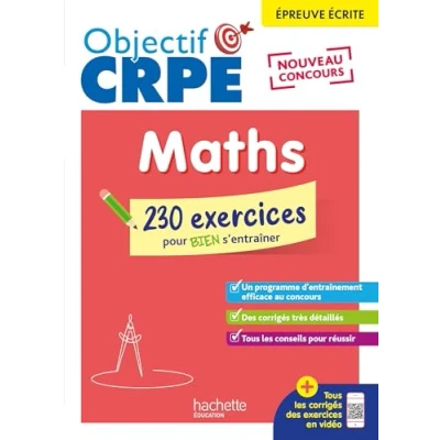Imagen de Objectif Crpe 2025 Maths 230 Exercices Pour Bien Sentrainer Épre