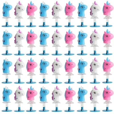 Imagen de THE TWIDDLERS 36 muñecos saltarines de Unicornio para niños, 6 cm Regalos a Granel Fiestas cumpleaños niñas, Set Regalo Juguetes y Rellenar Bolsas