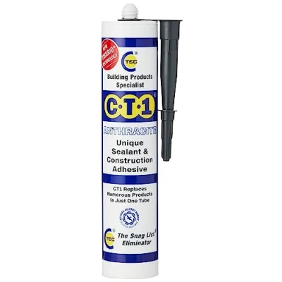 Imagen de CT1 TRIBRID Sellador y adhesivo multiusos para baño, ducha ventanas, sin olor, antimoho, resistente a las vibraciones flexible, 290 ml