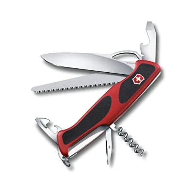 Imagen de Victorinox, Ranger 79 M Grip, Navaja Multiuso Suiza, Cuchillo bolsillo, Regalo, 12 Funciones, Hoja grande, Abrelatas, Bloqueable, para una mano
