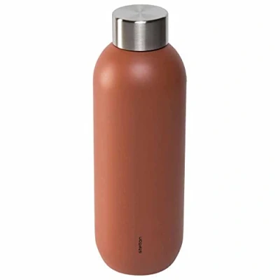 Imagen de Stelton Botella térmica Keep Cool Jarra de doble pared Taza diseño moderno para agua, bebidas calientes y frías, café, té 0,6 litros, óxido