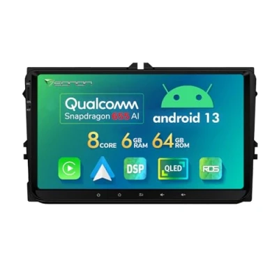 Imagen de Eonon Radio Coche Android 13 para VW Golf T5 etc. Seat Skoda, 9 Pulgadas con Snapdragon 665 8 Core 6+64GB, CarPlay inalámbrico Auto, CANBus GPS Am/FM BT WiFi DSP (VWA12S)