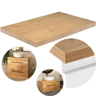 Imagen de paplinskimoebel Girona Encimera de roble Lancelot para lavabo, 60 x 40 3,6 cm