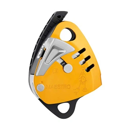 Imagen de Petzl, Maestro® S, Descensor con Polea De Bloqueo Integrado, Amarillo, Unisex Adulto