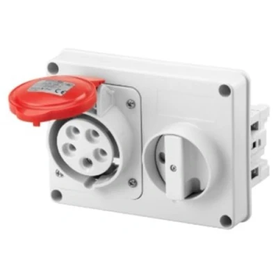 Imagen de Gewiss 66 ib Base protegida 16a 3 Polos+Neutro+Tierra 380v ip44