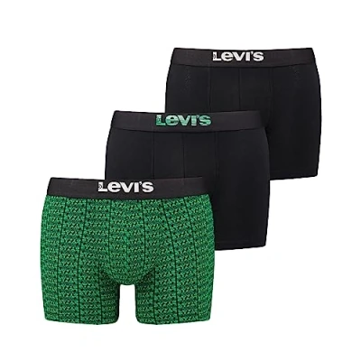 Imagen de Levi&#039;s MEN Giftbox LOGO Boxer Brief 3 PACK Culotte, Hombre, Talla: Medium, Green combo