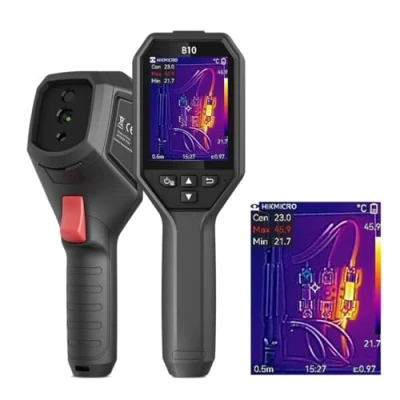 Imagen de HIKMICRO B10 Cámara termográfica de resolución IR 256 x 192 con visual 2 MP, medición pantalla completa, 25 Hz térmica LCD 3,2&quot;,IP54, rango 4 F 1022