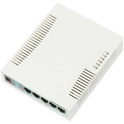 Imagen de MikroTik RB260GS G Switch de red (Gigabit Ethernet (5 puertos 10/100/1000, 5W, 1 SFP port, SwOS), Blanco