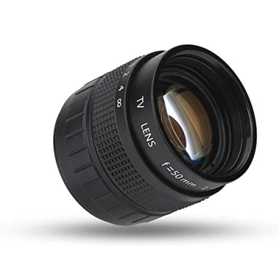 Imagen de EBTOOLS Lente de cámara TV, CCTV Metal 50 mm f / 1.4 aplicable a Bayoneta C Compatible con cámaras Canon, Sony, Olympus, Pentax, Fuji Micro