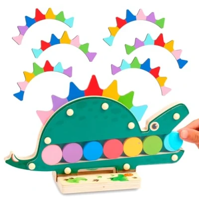 Imagen de Nene Toys Dino Comilón, Juguete Montessori Educativo de Clasificación Colores para Niños 2 Años, Juego Dinosaurio Niñas 3 Regalo Preescolar Didáctico