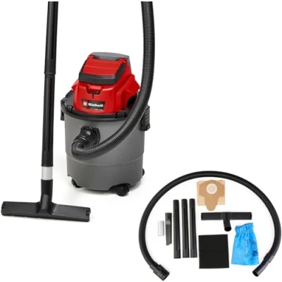 Imagen de Einhell Aspirador en seco y húmedo con batería TC VC 18/15 Li Solo Power X Change (Li Ion, 18 V, recipiente de plástico 15 l, incl. manguera aspiración, varios filtros, sin ni cargador)