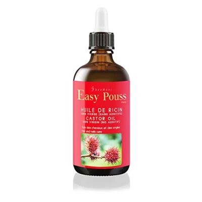 Imagen de Shandrani Easy Pouss Paris Natural Virgin Castor Oil to Restore Energy and Growth Dull Brittle Hair, Suitable for all Hair Types 3.5 fl oz