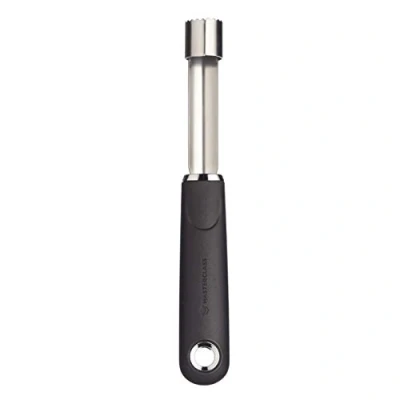 Imagen de KitchenCraft MasterClass Descorazonador de Manzanas Acero Inoxidable con Mango Ergonómico, 19 cm Negro