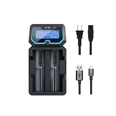 Imagen de XTAR cargador de batería nuevo X2 protegido 20700 21700, pantalla LCD, 2 A, rápido AC DC puerto vías 18650 con pared f 3,6 V 3,7 14500 16340 1,2 AAA C D