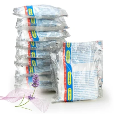 Imagen de Set de 10 Recambios Antihumedad para Deshumidificadores Ideal Armarios, Baños y Habitaciones Espacios hasta 15 m2 Bolsas 450 g Aroma: Lavanda Humydry