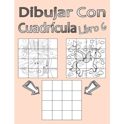 Imagen de Dibujar con Cuadrícula Libro 6: Dibujo simple para niños sistema de cua drícula, paso a paso, aprender dibujar, adecu ado principiantes y avanzados