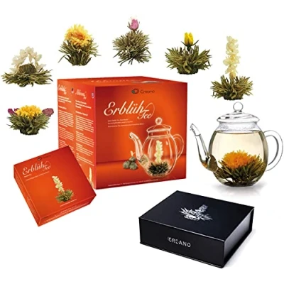Imagen de Creano Mix de Té Flowers Set Regalo &quot;Té Floreciente&quot; + 12 Cajas Magnéticas Flores en 6 Variantes blanco