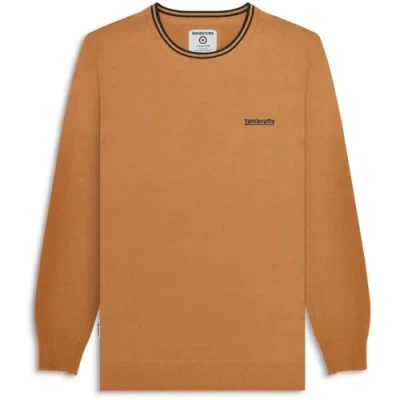 Imagen de Lambretta Jersey de punto con punta para hombre, Tabaco/crema, M