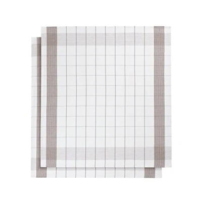 Imagen de de Witte Lietaer Juego 2 paños Lino y algodón Mixto, 50% lino/50, marrón, 68x68 cm