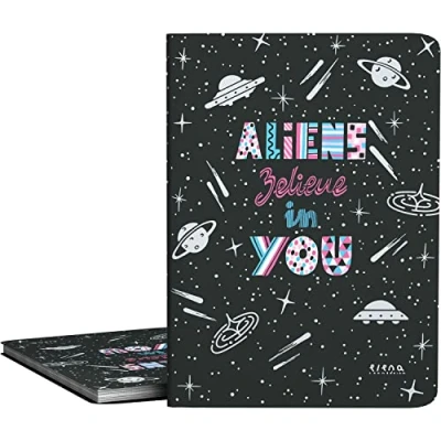 Imagen de Grafoplás Carpeta Escolar de Fundas Transparentes A4 Tapas Flexibles 30 Forros Polipropileno Diseño Elena Corredoira Colección Aliens