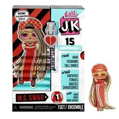 Imagen de LOL Surprise JK Mini Muñeca de Moda 15 Sorpresas, Ropa y Accesorios Coleccionable M.C. Swag