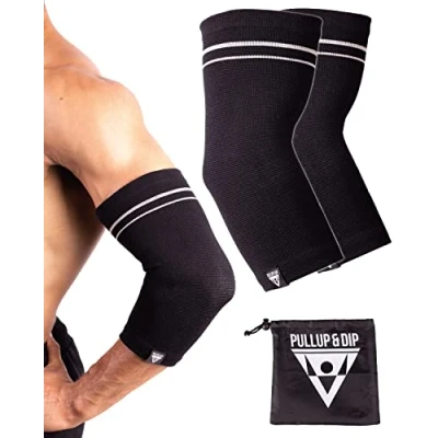 Imagen de PULLUP &amp; DIP Coderas para Hombres y Mujeres, 1 Par Codo Gym que Estabilizan las Articulaciones, de Tenis Antideslizantes, Brazo Entrenamiento con Pesas, Baloncesto
