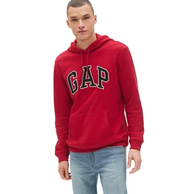 Imagen de GAP Arco Hueco de Forro Polar Sudadera, Rojo Carmesí, X Small para Hombre