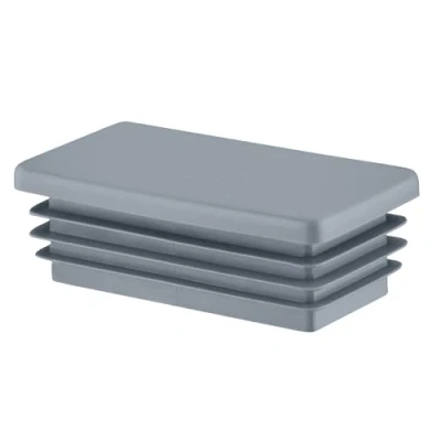 Imagen de EMFA Tapones de láminas para Tubos rectangulares (60 x 20 mm, 60 5 Unidades, 2 6 cm), Color Gris