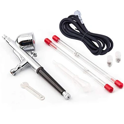 Imagen de Fengda Pistóla de aerógrafo Kit FE 130K con Aguja/Boquilla 0,2/0,3/0,5 y Tubo.