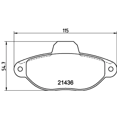 Imagen de HELLA 8DB 355 019 151 Juego de pastillas freno con contacto avisador desgaste accesorios FIAT: Punto II Hatchback, I Hatchback