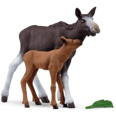 Imagen de Schleich 42603 Alce hembra con cría