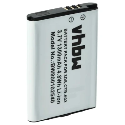 Imagen de vhbw Batería Compatible con Nintendo 2DS, 3DS, New 2DS (XL), Wii U Pro &amp; Switch Controller Reemplaza CTR 003 (Li Ion, 1300mAh, 3.7V)