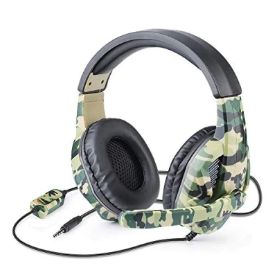 Imagen de Picozon Auriculares de Juego con microfono, cuffie Spina da 3,5 mm per PS4, Nintendo Switch, Xbox One, Computer,iPad, Surface, Smartphone Mimetico