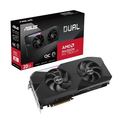 Imagen de ASUS Dual Radeon RX 7900 XT OC Edition 20GB GDDR6 Tarjeta gráfica (AMD RDNA 3, PCIe 4.0, GDDR6, HDMI 2.1, DisplayPort 1.4, diseño de Ventilador Axial Tech, tecnología 0dB)