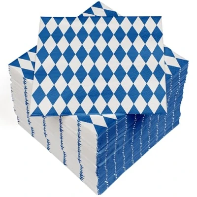 Imagen de Heku 30243 B: 100 servilletas, 3 capas, azul bávaro, 33 x cm
