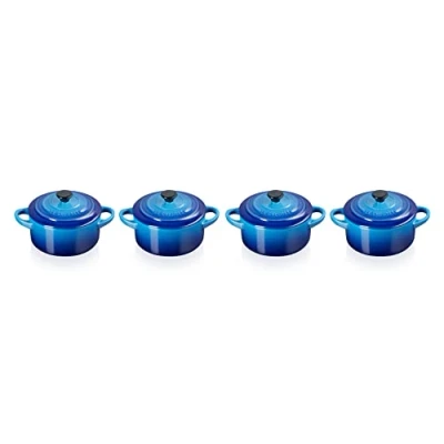 Imagen de Le Creuset Serving Pan / Mini Casserole 4 pieces Signature Azure ø 10 cm 250 ml